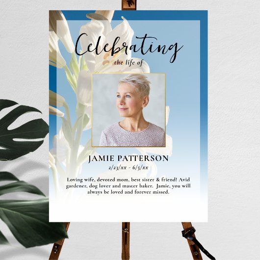 リリー・フラワーのお別れの会 写真 お葬式 ポスター