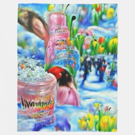 リリー フリースブランケット