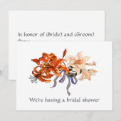 リリー ブーケ ブライダル ウェディング シャワー カード (正面/裏面)