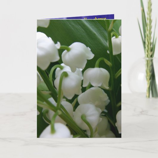 リリー ホワイト フラワーズ ピース オフィス ラブ デスティニー カード (正面)