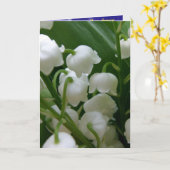 リリー ホワイト フラワーズ ピース オフィス ラブ デスティニー カード (黄色い花)