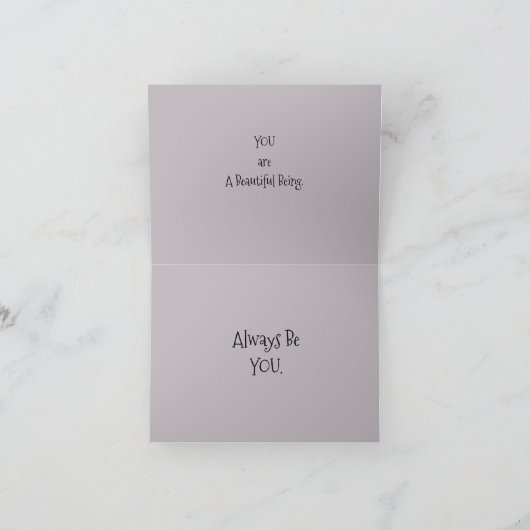*リリー・ポーンデザイン、あなたは美しい存在だ。 カード (内部)
