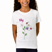 リリー 名前 女子 フラワーTシャツ