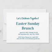 リリー・水彩＆パステルイースター卵とウサギのバスケット 招待状 (裏面)