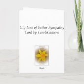 リリー 父親を失ったお悔やみカード カード (裏面)