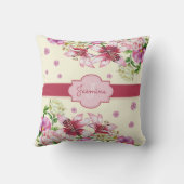 リリー&牡丹フローライエロー クッション (裏面)