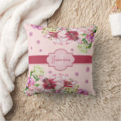 リリー&牡丹フローラピンク クッション (ブランケット)