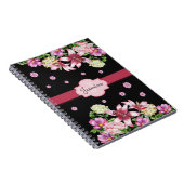 リリー&牡丹フローラブラック ノートブック (右側)