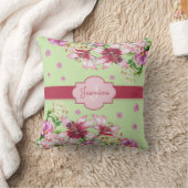リリー&牡丹フローラミント クッション (ブランケット)