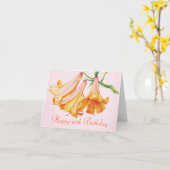 「リリー」第40素晴らし回誕生日カード カード (黄色い花)