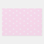 リリー＆菊+野ばら+野ばら＆チェック ラッピングペーパーシート (正面3)