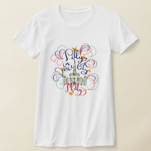 リリーin the City - Bella & CanvasスリムTシャツ Tシャツ (レイダウン)