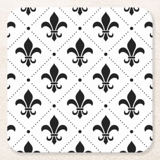 リリ伝統的王室のオーナメント紙コースター スクエアペーパーコースター (正面)