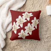 リリ枕（赤） ゆりのクッション(赤 クッション (ブランケット)