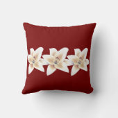 リリ枕（赤） ゆりのクッション(赤 クッション (裏面)