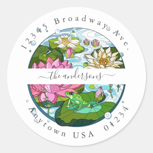 リリ色彩の鮮やかーパッド；差出人住所封筒用シール ラウンドシール (正面)