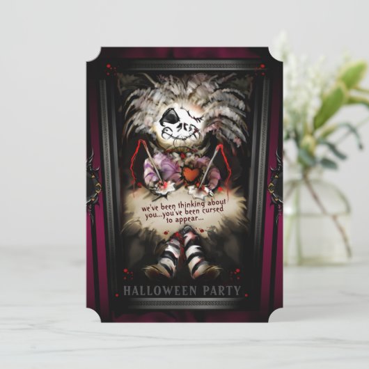 リルガーリーブードゥードールハローウィンパーティ家族の招待 招待状 (スタンド正面)