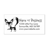 リルキツネパーソナライズされた差出人住所スタンプ ラバースタンプ (インプリント)