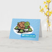 リルグリーンタートルベレート誕生日 カード (黄色い花)