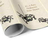 リルスパイダーハロウィーンベビーシャワーギフトラップ ラッピングペーパー (ロールコーナー)