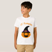 リルパンプキンハロウィンキッズデザイン Tシャツ (正面フル)