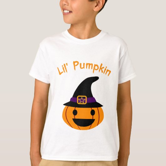 リルパンプキンハロウィンキッズデザイン Tシャツ (正面)