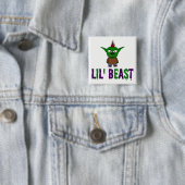 リルビーストゴブリン紫とグリーンドリッピングフォント 缶バッジ (インサイチュ)