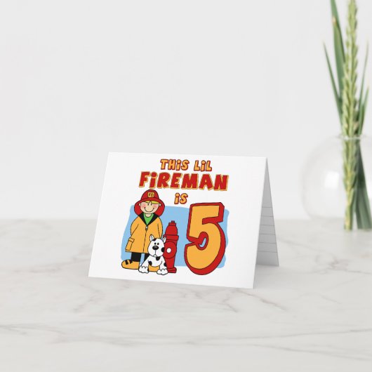 リルファイアマンファイブ誕生日 招待状 (正面)