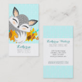 リルフォキシーキューブキュートキツネ縦名刺 名刺 (正面/裏面)