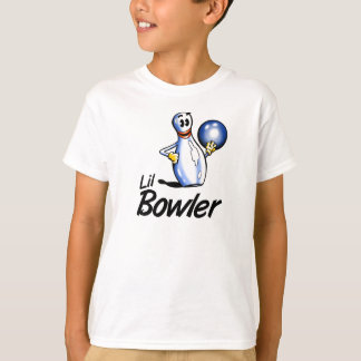 リルボウリングをする人、 クリケットの投手キッズボーリングTシャツ Tシャツ