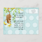 リルモンキーボーイバースデーパーティーポストカード招待状 インビテーションポストカード (裏面)