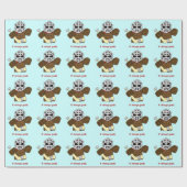 リルヴィンテージホッケーゴアリーギフトラッピング紙 ラッピングペーパー (フラット)