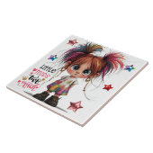 リル予測できなガール2つの多くのセラミックタイル タイル (側面)