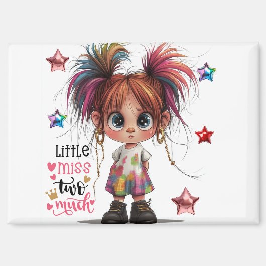 リル予測できなガールTwo Much磁石 マグネット (正面)