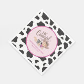 リル女性のカーボーイベビーシャワーナプキンズ – Redhead スタンダードランチョンナプキン (角)