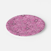 リル女性のカーボーイベビーシャワーピンクバンダナプレート ペーパープレート (アングル)