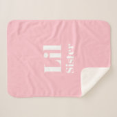 リル姉妹ピンクの白い女の子 シェルパブランケット (正面(横))