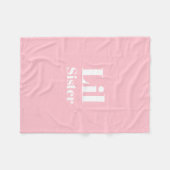 リル姉妹ピンクの白い女の子 フリースブランケット (正面(横))