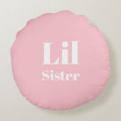 リル姉妹ピンクの白い女の子 ラウンドクッション (裏面)