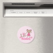 リル姉妹民族スティックフィギュア少女 マグネット (インサイチュ (食洗機))