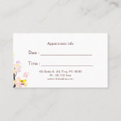 リル桜バードマッサージ+スパアポイントメントカード 予約カード (裏面)