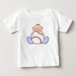 リル野球男の赤ちゃん ベビーTシャツ