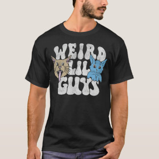 リル風変わりヤーズ猫レトロ Tシャツ