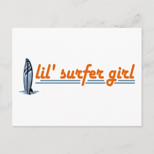 リル・サーファー・ガール ポストカード (正面)