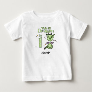 リル・ドラゴン1st誕生日ベビーTシャツ ベビーTシャツ