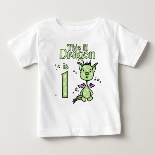 リル・ドラゴン1st誕生日 ベビーTシャツ (正面)