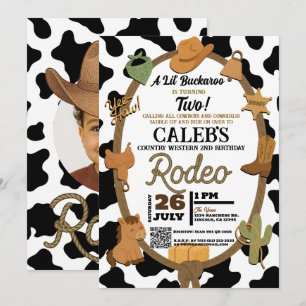 リル・バックル― カントリー・ウェスタン・ロデオ・バースデー 招待状