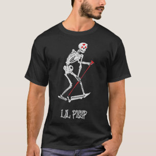 リル・ピープ・スケルトンの死神の入れ墨と役人 Tシャツ