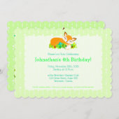 リル・フォクシー・キュー - かわいいベビーフォックスのカスタム招待状 招待状 (正面/裏面)