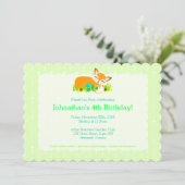 リル・フォクシー・キュー - かわいいベビーフォックスのカスタム招待状 招待状 (スタンド正面)